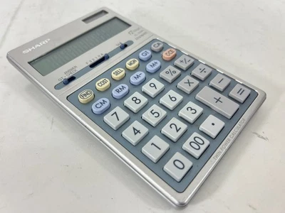 Sharp EL-339H 12 Digit Desk Calculator Solar - Image 1 of 4