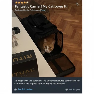 Katzenbox Flugticket, Hundetransportbox, faltbar, Tasche, klein, mittelgroß - Bild 1 von 4