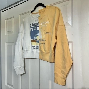 Abercrombie & Fitch Cropped Sweatshirt Half Carmel Half Charleston Größe Small - Bild 1 von 7