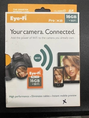 EYE-FI Pro X2 16GB SD Card + USB Eye-Fi READER Adapter - Image 1 of 3