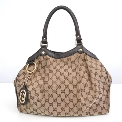 GUCCI GG Canvas Sukey 211944 Borsa a mano Marrone Italia 493492 Autore #54178A - Immagine 1 di 4