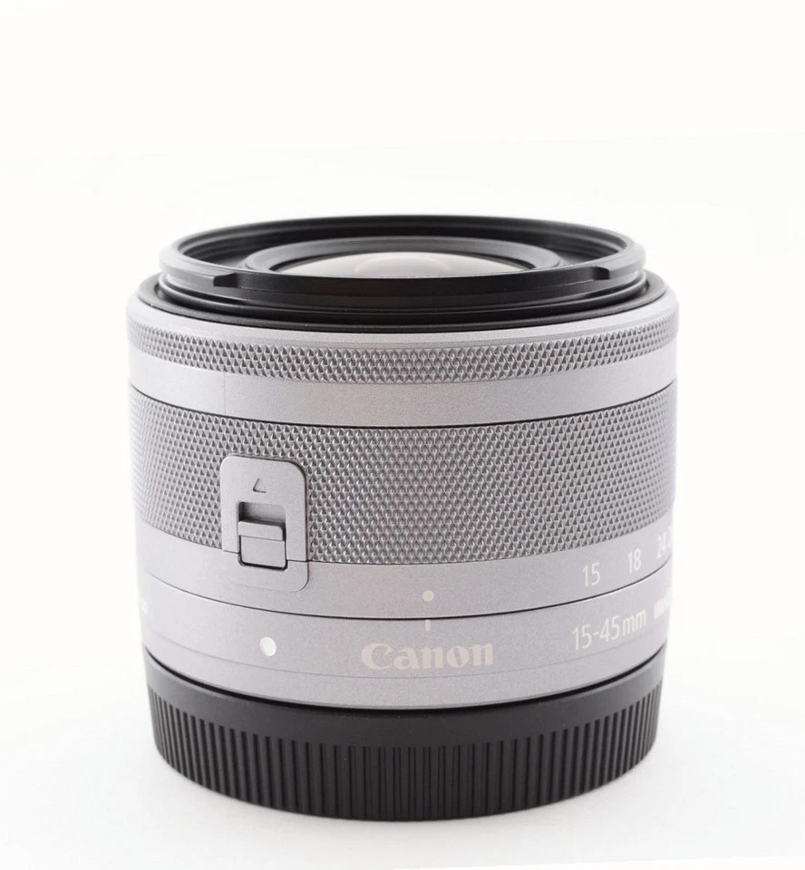 Lente zoom Canon EF-M 15-45 mm f/3,5-6,3 IS STM plateada para Canon EOS M2 M10 M100 Foto 1 de 4
