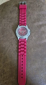 LICENSED NCAA VIRGINIA TECH HOKIES WATCH RUBBER BAND RHINESTONES - Picture 1 of 7