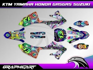 Yamaha YZ 125 250 2022-2024 Graphics Kit Custom Decals Stickers 2 Stroke MX - Bild 1 von 5