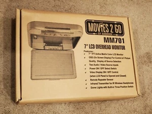 Movies 2 Go MM701 - 7" LCD Overhead Monitor Flip Down NEW - Picture 1 of 2