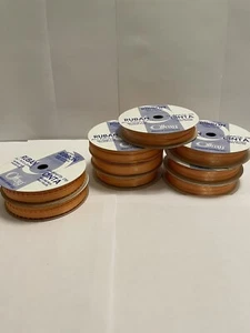 Lot 9 Spools Of New Vintage Offray Ribbon, Orange, 82 Yards Total - Picture 1 of 12