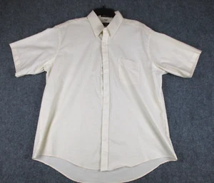 Van Heusen 417 Halbarm 17,5 Einnadel Schneiderei Elfenbein/Creme Farbe Herren - Bild 1 von 3