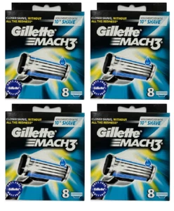 Gillette Mach3 Refill Cartridge Razor Blades for Mach 3, 32 Count - Picture 1 of 1