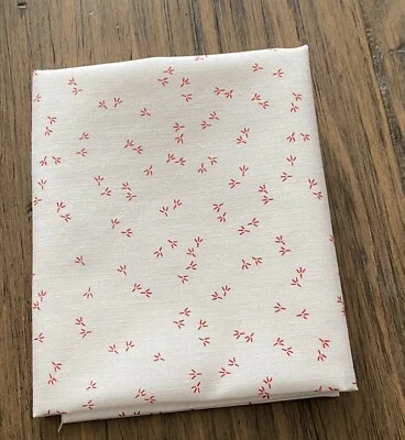 Fat Quarter Riley Blake "Farm Girl Vintage" Chicken Track Red Cloud Lori Holt - Image 1 of 2