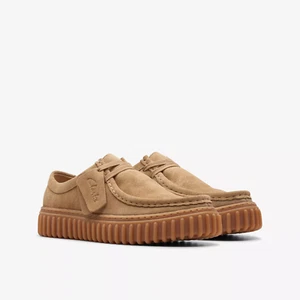 Kids' Clarks Torhill Lo, Style# 26177897, Size 2, Color Dark Sand Suede - Picture 1 of 11