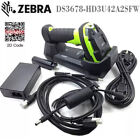 Zebra DS3678-HD3U42A2SFW Bluetooth Cordless 1D/2D Linear Barcode Scanner USB Kit