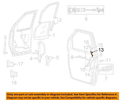 FORD OEM 92-23 E-150 Club Wagon Door Hardware-Lock Rod F2UZ1521852A - Image 1 of 2