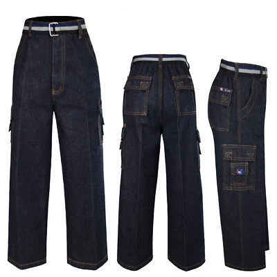 Baby Boys Toddler Teen Causal Denim 8 Pockets Jeans Pants Bottom Belt 6 - 14 Yrs - Image 1 of 4