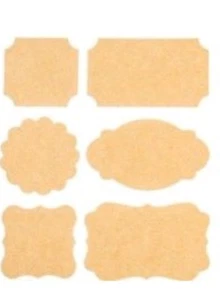 12 Kraft Label Scrapbook Craft Stickers Labels - Imagen 1 de 1