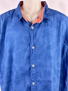 Cypress Club Men Shirt Buttons Collars Short Sleeve No Pockets Size XXL Blue - Picture 1 of 9