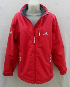 HELLY HANSEN WOMENS Sz. LARGE MIDLAYER CREW FLEECE LINED WATER REPELLENT RED EUC - Picture 1 of 10
