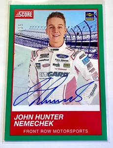 John Hunter Nemechek 2020 Panini Score Racing On-Card Auto Autograph SP #09/15 - Picture 1 of 1