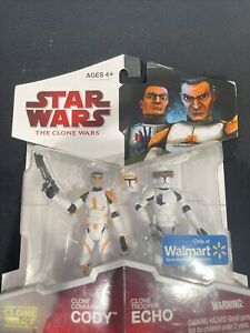 Star Wars 3.75" Clone Commander Cody and Clone Trooper Echo 2-Pack:Walmart Excl.