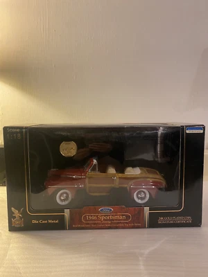1:18 Road SIgnature Series Maroon 1946 Ford Sportsman. Wood Panel & Leather NEW - Image 1 of 2