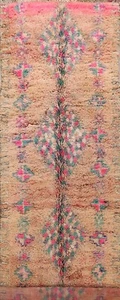 Vegetable Dye Authentic Moroccan Berber Oriental Runner Rug Handmade WOOL 5x12 - Picture 1 of 12