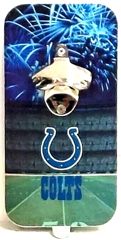 Indianapolis Colts Magnetic Bottle Opener (Clink and Drink) Wall Mounted New Cover