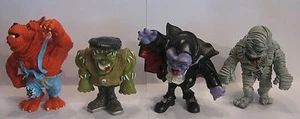 HALLOWEEN MONSTERS FRANKENSTEIN & Co. 4 PVC FIGURES MAIA & BORGES PORTUGAL 1998 - Picture 1 of 9
