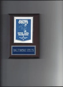 BALTIMORE COLTS SUPER BOWL PLAQUE FOOTBALL NFL - Picture 1 of 1