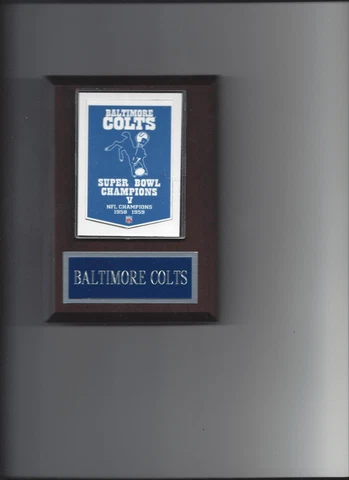 BALTIMORE COLTS SUPER BOWL PLAQUE FOOTBALL NFL Cover