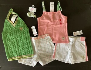 NWT Gymboree Mixed Doubles 5 5T Green Halter Tank Top Tennis Racket Check Shorts - Picture 1 of 2