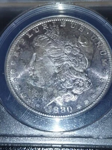 1880 S Morgan Silver Dollar ANACS MS 64 RARE ⚡Toned Super Purple Monster! 💜💥 - Picture 1 of 8