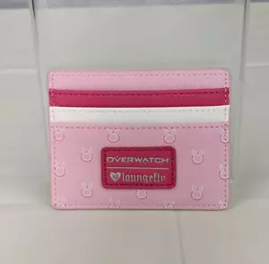 Portafoglio piccolo Loungefly Overwatch D.Va DVA rosa porta carte Blizzard OW OW2 - Foto 1 di 14