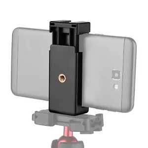 Universal Vlog Phone Tripod Mount with Cold Shoe Clamp Holder Grip Tripod Mount - Picture 1 of 5