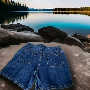 Faded Glory girls' jean shorts Navy blue size 14 - Picture 1 of 6