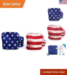 SC Cornhole Professional Dual-Sided Bags - 16oz Regulation Set - Stars/Stripes - Picture 1 of 9