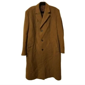 JOS A. BANK Camel Wool Trench Coat - Size 42R - Picture 1 of 10