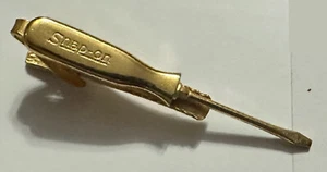 Vintage Snap-on golden screwdriver tie bar 2.25" long Made by LEAVENS Co. - Picture 1 of 1
