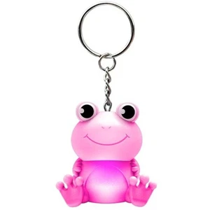 LED Light-Up Frog Keychain – Flashing Pink Mini Toy - Picture 1 of 2