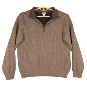 Suéter Pullover LL Bean Para Hombres 1/4 Cremallera Lana Merino Gore-Tex Infinium 296227 - Imagen 1 de 6