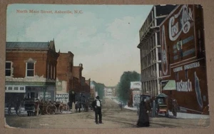 1910 POSTCARD, NORTH MAIN STREET, ASHEVILLE, NORTH CAROLINA - Picture 1 of 2