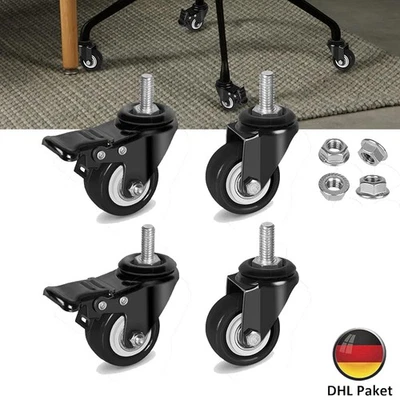 Lenkrollen Für Möbel, 4 Stk Möbelrollen Klein, Lenkrollen Rollen, Lenkrollen DHL - Bild 1 von 4