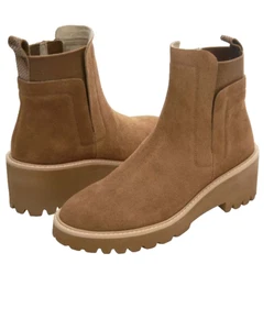 Neu Van Eli Kastanienbraun Plateau Keilabsatz Wildleder Stiefeletten Booties 7,5 - Bild 1 von 6