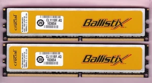 Kit Ram Crucial Ballistix BL12864AA106A.8FE5 2 GB 2x1 GB PC2-8500 DDR2-1066 con EPP - Imagen 1 de 2