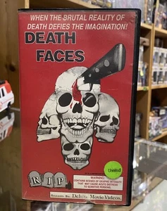 Vintage 1986 Death Faces VHS Horror 1988 Release Deluxe Movie Videos - Imagen 1 de 3