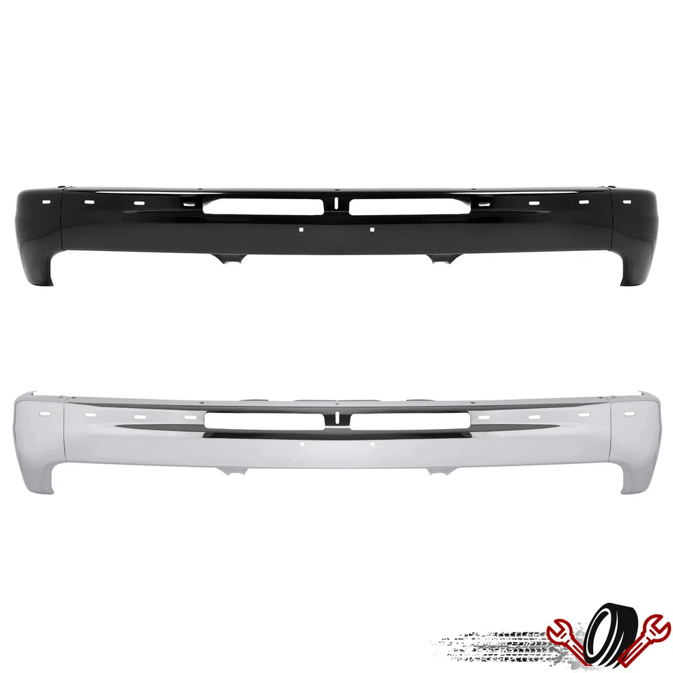 Black/Chrome Front Bumper Face Bar For Chevy Tahoe/Suburban/Silverado 1500 99-06 - Image 1 of 1