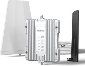 ✅ Amazboost Booster de téléphone portable pour la maison, kit d'amplificateur de signal de téléphone portable, tous les États-Unis - Photo 1 sur 8