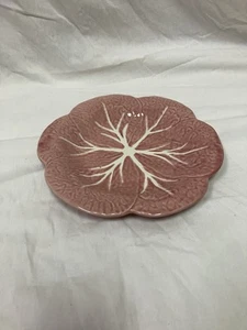 1 BORDALLO PINHEIRO Portugal PINK CABBAGE Pattern 9 1/4" LUNCHEON PLATE Majolica - Picture 1 of 7