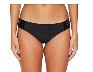 Body Glove Womens Smoothies Stringy Side Tabs Ruby Bikini Bottoms Black SML - Picture 1 of 5