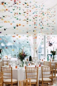 0Strings 15cm Big Size Premade Origami Paper Crane Garlands for Rustic Weddin... - Picture 1 of 9