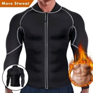 Sauna Suit for Women Men Weight Loss Sweat Workout Long Sleeve Tops Fajas Girdle - Picture 1 of 18