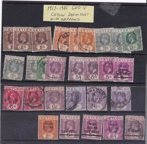 Ceylon - 1912-1935 Geo V - Definitive mit Aufdrucken und Schattierungen - (28) als Scan - Bild 1 von 1